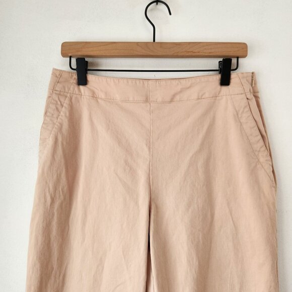 Talbots Tan Trousers Pants Khaki Straight Leg Stretch Flat Front Women's 10 - Picture 3 of 7
